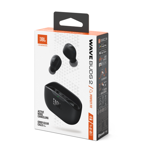 JBL Wave Buds 2 - Black - True Wireless Noise Cancelling Earbuds - Detailshot 15 image number null